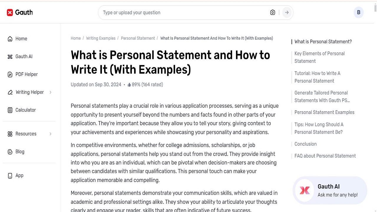 How to Tailor Your Personal Statement with Gauth for Different Applications